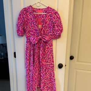 Lilly Pulitzer Pink and Purple Animal Print Dress